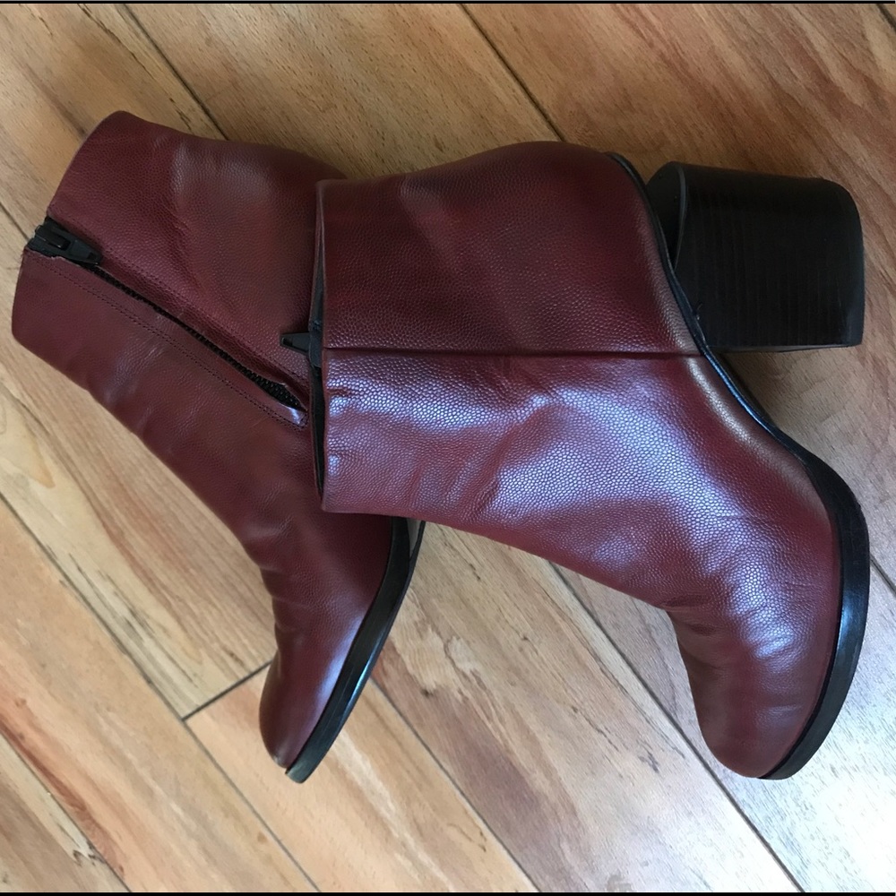 Alexander Wang Gabi dark red leather bootie 39 8.5 - Picture 4 of 8